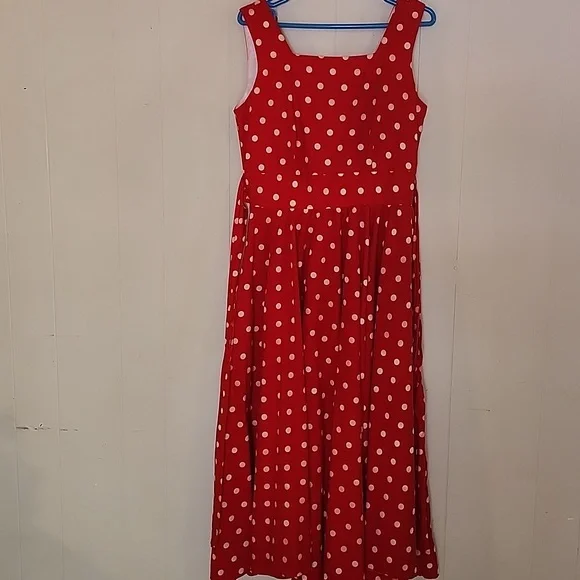 Leslie Lucks Red Polka Dot Dress - Picture 5 of 12